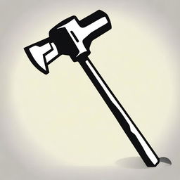 Create an image featuring a geology hammer as the main subject