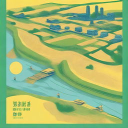 Design a book cover featuring the conflict and synergy between urban expansion and arable land ecological security in China's major grain-producing areas
