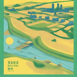 Design a book cover featuring the conflict and synergy between urban expansion and arable land ecological security in China's major grain-producing areas