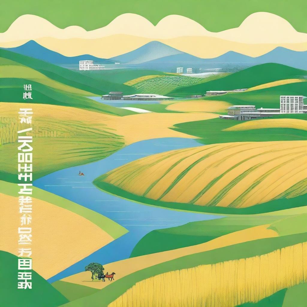 Design a book cover featuring the conflict and synergy between urban expansion and arable land ecological security in China's major grain-producing areas