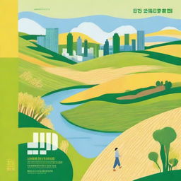 Design a book cover featuring the conflict and synergy between urban expansion and arable land ecological security in China's major grain-producing areas