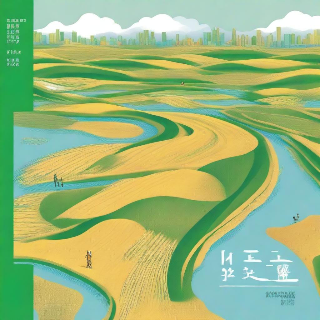 Design a book cover featuring the conflict and synergy between urban expansion and arable land ecological security in China's major grain-producing areas