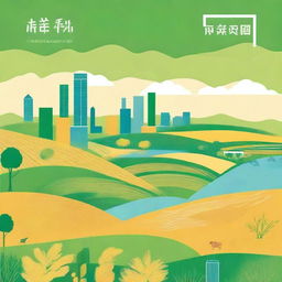 Design a book cover featuring the conflict and synergy between urban expansion and arable land ecological security in China's major grain-producing areas