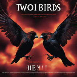 A captivating book cover titled 'Two Birds, One Hell'