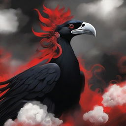 A striking book cover featuring a red and black fire bird with a white flower in its mouth