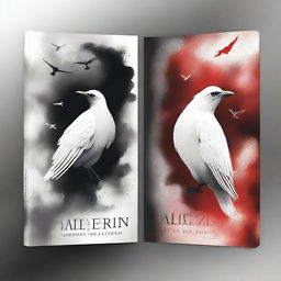 Design a book cover featuring two birds