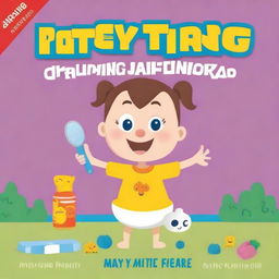 Create a charming and engaging book cover for a children's potty training book