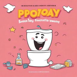 Design a book cover featuring a wry smile and a potty