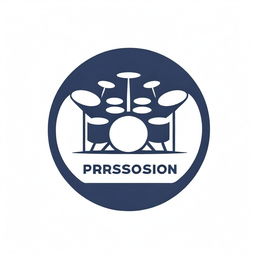 A sleek, futuristic logo with 'Tri-City Percussion' etched in bold, chrome styled lettering, incorporating elements of drums and other percussion instrumentation in its design.