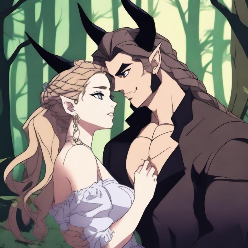 A forbidden romance between an adult female witch and a male demon