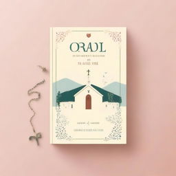 A book cover design for a title called 'Oração e Fé: Um Guia Completo de Orações Católicas'