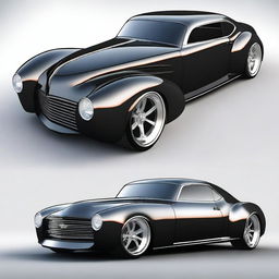 Create a custom hypercar that is a fusion of a 1939 Chevy Coupe and a Camaro