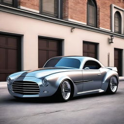 Create a custom hypercar that is a fusion of a 1939 Chevy Coupe and a Camaro