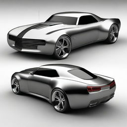 Create a custom hypercar that is a fusion of a 1939 Chevy Coupe and a Camaro