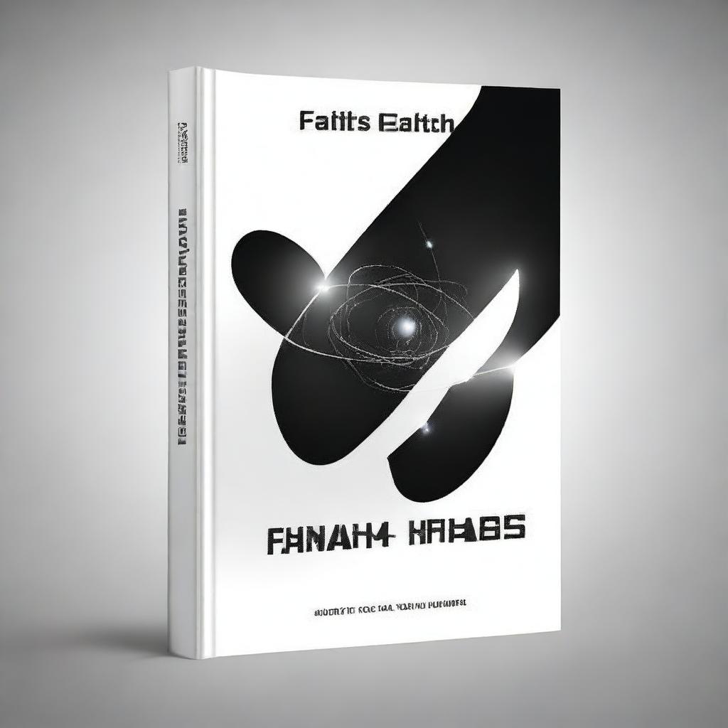 Create a black shiny ebook cover titled 'Faith Imagination And The Quantum' with a picture of an atom after the word 'the'