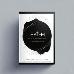 Create an image of a black shiny ebook with the title 'Faith Imagination And Quantum' prominently displayed on the cover