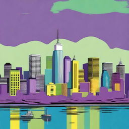 Create a book cover featuring a view of New York City