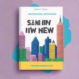 Create a book cover featuring a view of New York City