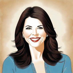 A portrait of Lauren Graham, the actress known for her roles in 'Gilmore Girls' and 'Parenthood'