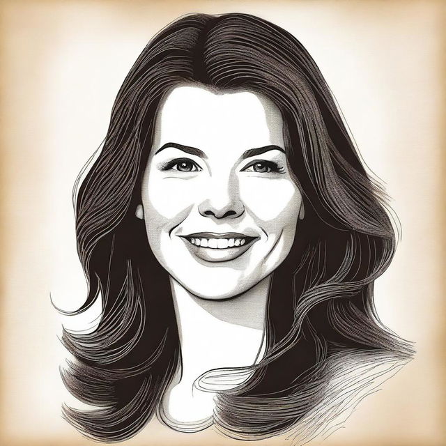 A portrait of Lauren Graham, the actress known for her roles in 'Gilmore Girls' and 'Parenthood'