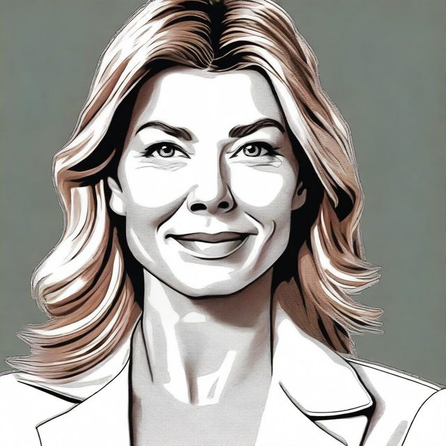 A portrait of Ellen Pompeo, the actress best known for her role in 'Grey's Anatomy'