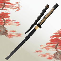 Create a detailed and realistic image of a traditional Japanese Naginata