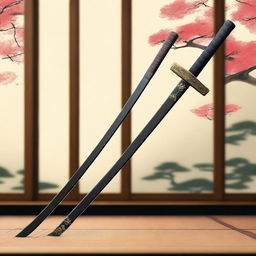 Create a detailed and realistic image of a traditional Japanese Naginata