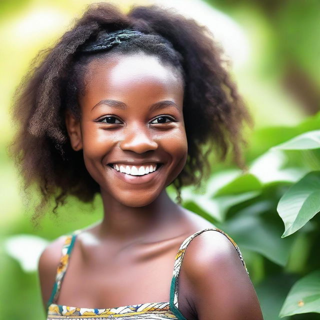 A beautiful girl named Fa'ezeh smiling