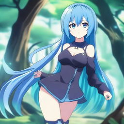 A female version of Rimuru Tempest from the anime 'That Time I Got Reincarnated as a Slime'