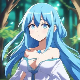 A female version of Rimuru Tempest from the anime 'That Time I Got Reincarnated as a Slime'