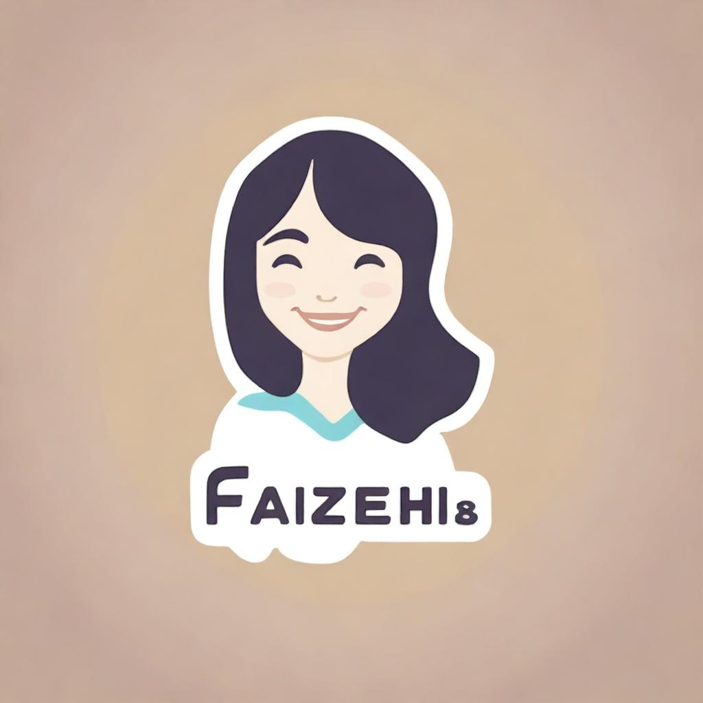 A logo featuring a smiling girl named Faizeh