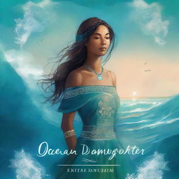 Create a book cover for the title "Ocean Daughter Hatia: Land, People, and Stories"