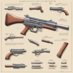 A detailed illustration of an improvised firearm