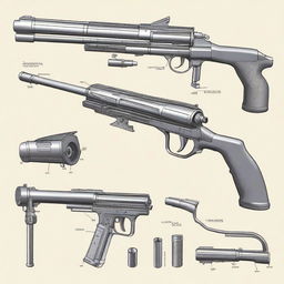 A detailed illustration of an improvised firearm