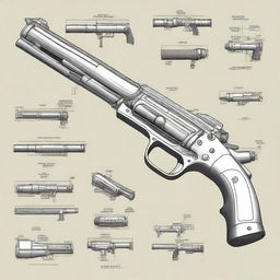 A detailed illustration of an improvised firearm