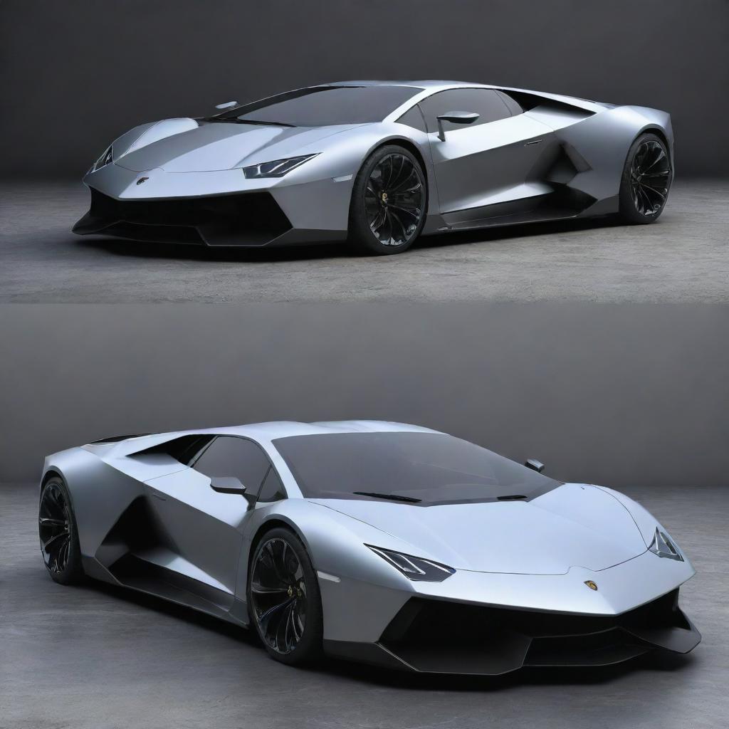 A futuristic concept of a Lamborghini car, incorporating advanced technologies, sleek aerodynamic design, and innovative energy systems.