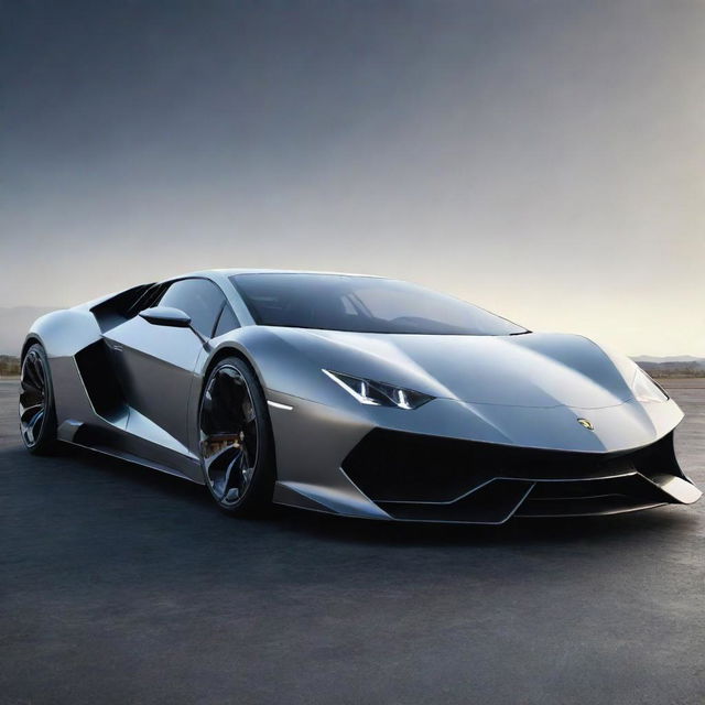 A futuristic concept of a Lamborghini car, incorporating advanced technologies, sleek aerodynamic design, and innovative energy systems.