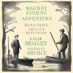 A captivating book cover for 'Magnet Fishing Adventures: Exploring History's Secrets' by Paul D'Arcy