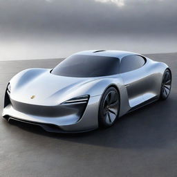 A futurist version of a Porsche car, incorporating cutting-edge technology, a sleek aerodynamic structure, and sustainable energy systems.