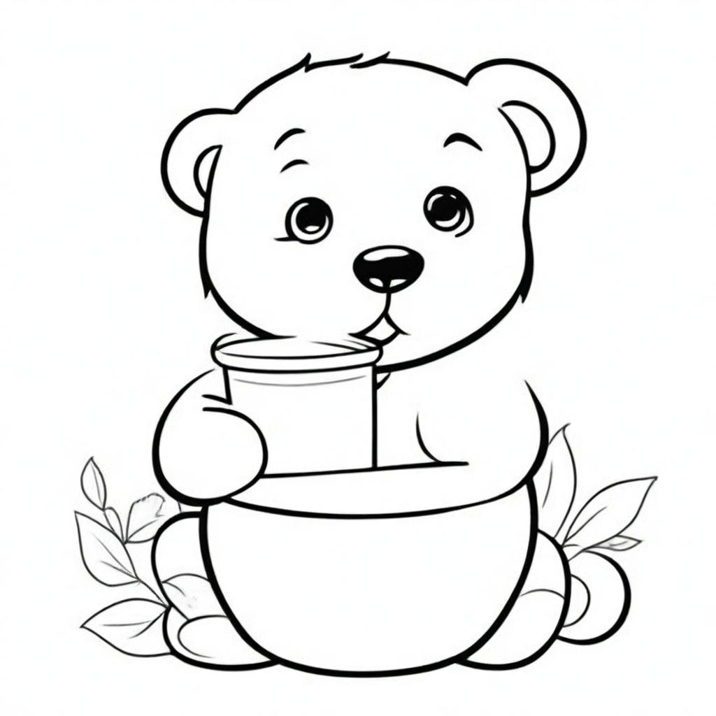 Coloring Page, black and white, line art, white background, simplicity, ample white space