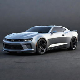 A future concept of a Camaro, showcasing advanced technology, streamlined aesthetics, and efficient power systems.