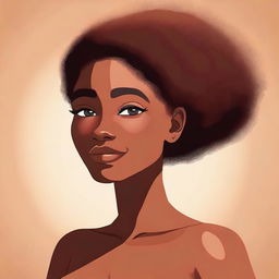 Create an image featuring a character with brown skin