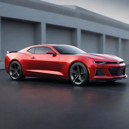 A future concept of a Camaro, showcasing advanced technology, streamlined aesthetics, and efficient power systems.