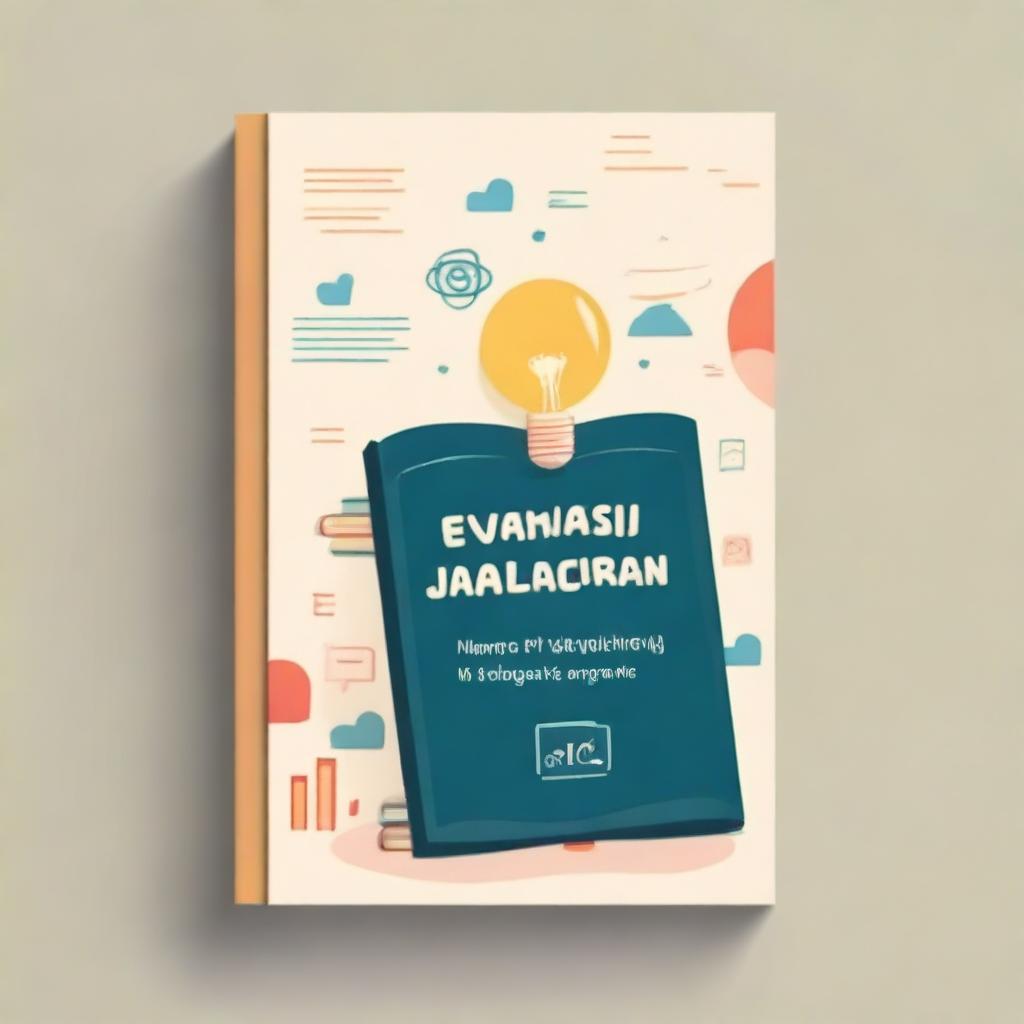 Create a book cover for a book titled 'EVALUASI PEMBELAJARAN'