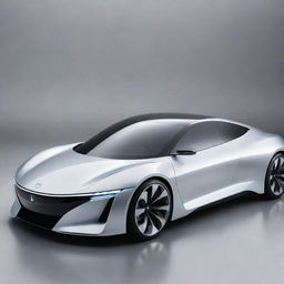 A futuristic envisioning of a Honda car, incorporating advanced technology, sleek, aerodynamic design, and innovative, eco-friendly power systems.