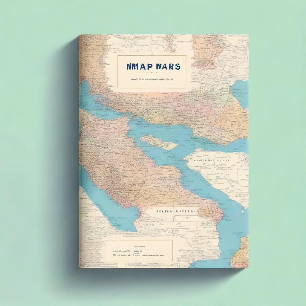 Create a detailed and visually appealing book cover about different types of maps