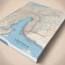 Create a detailed and visually appealing book cover about different types of maps