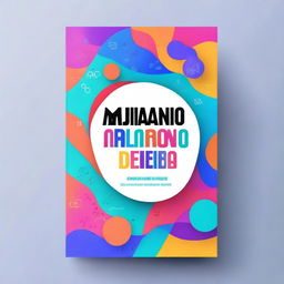 Create a futuristic book cover with vibrant colors