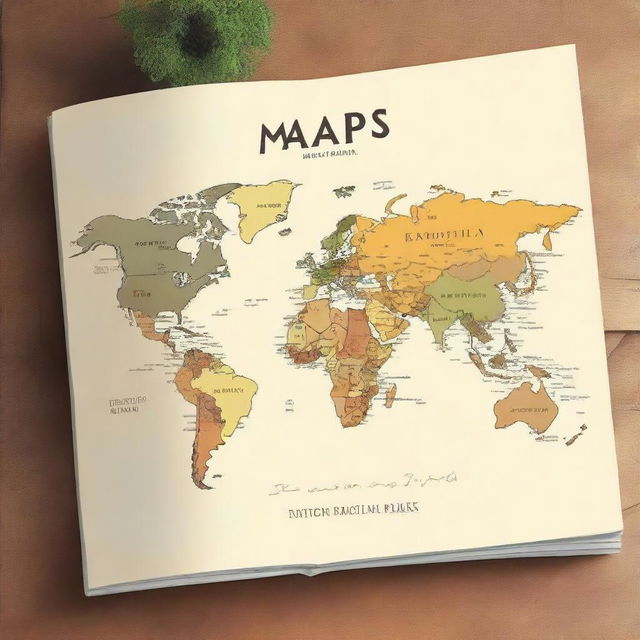 Create an eBook cover for a book titled 'Maps: Exploring the World