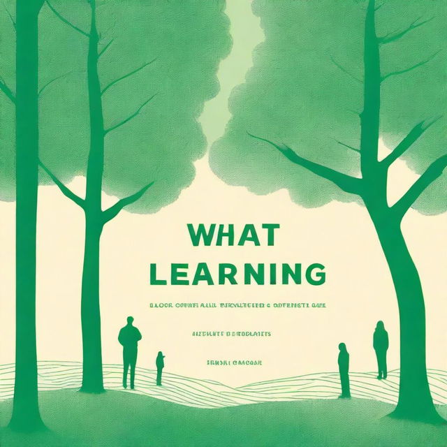 Design a book cover for 'What Learning Could Be,' a visionary guide for teachers and school administrators by Noah Lenz